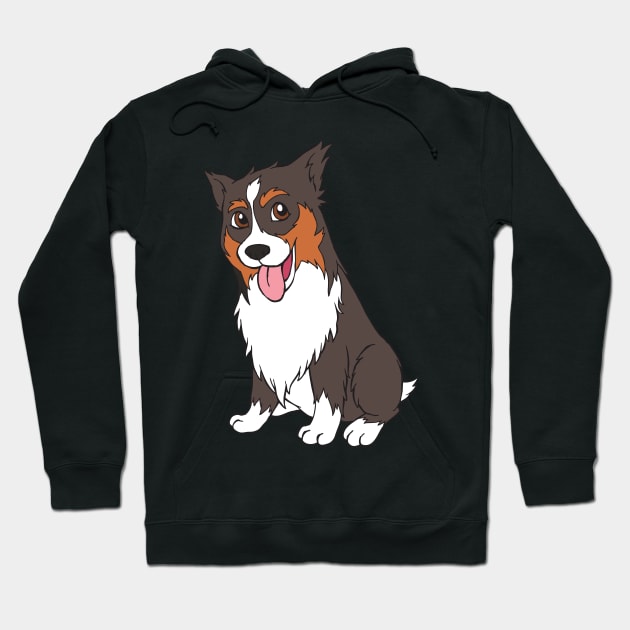 Australian Shepherd Puppy Dog Aussie Hoodie by samshirts